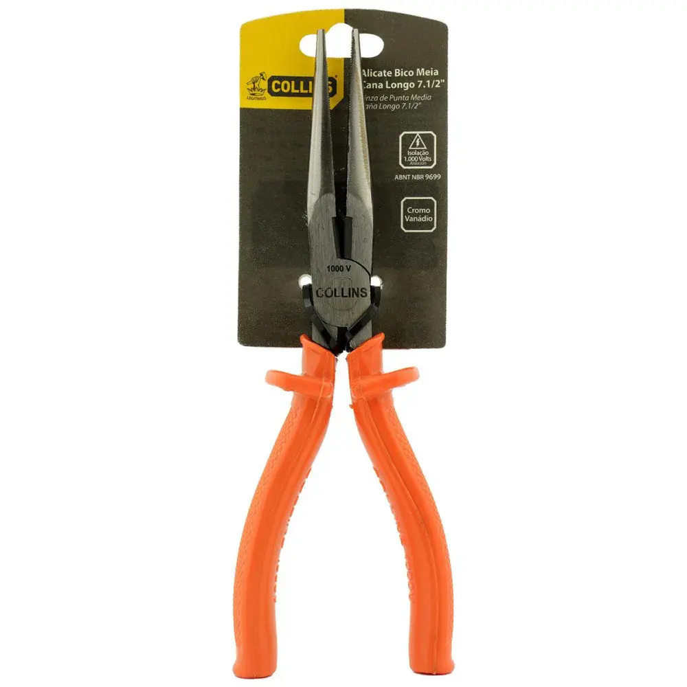 Alicate de bico meia cana longo 7.1/2” Collins