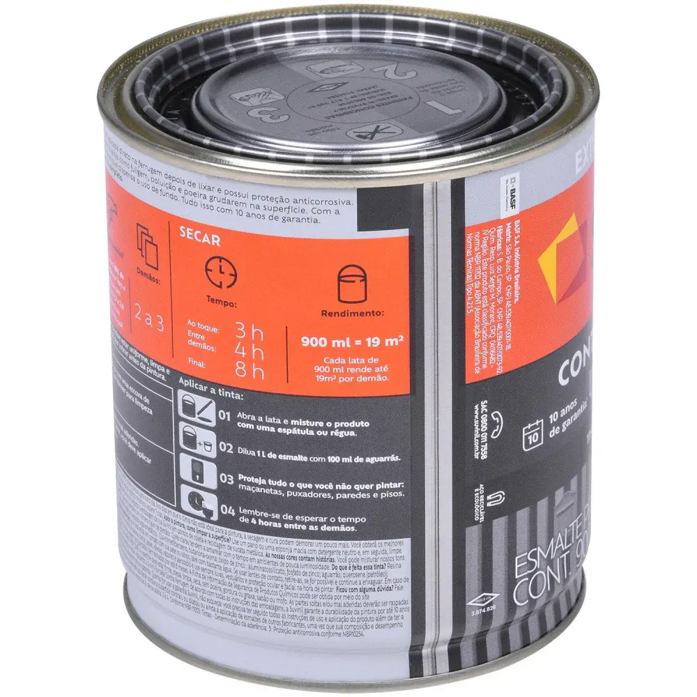 Tinta esmalte contra ferrugem brilho verde colonial 900ML Suvinil — fotografia 3
