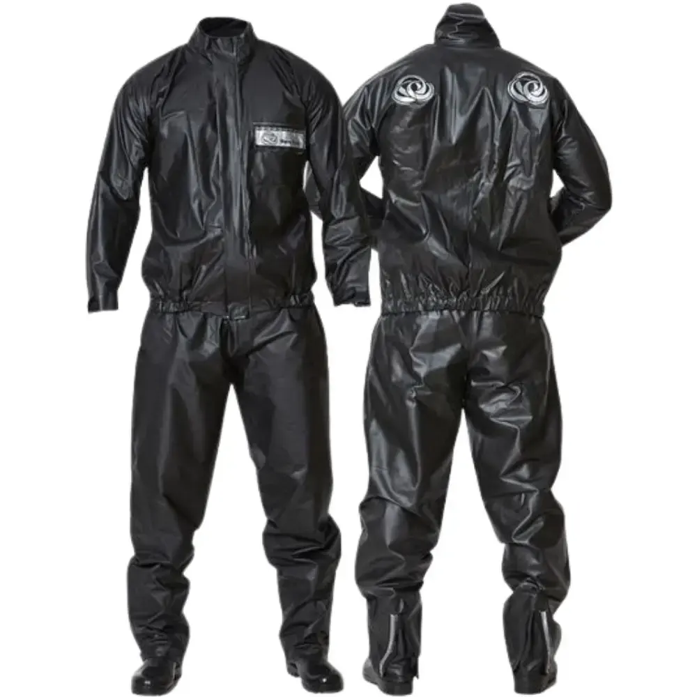 Conjunto motoqueiro capa de chuva blusão e calça moto race Evald XG — fotografia de referência