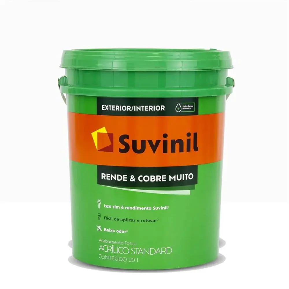 Tinta acrílica rende cm fo branco 20L Suvinil — fotografia de referência