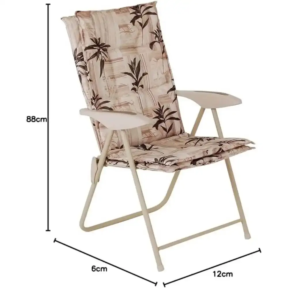 Poltrona Estofada Camping Kairos até 120kg Floral 409007 MOR — fotografia 6