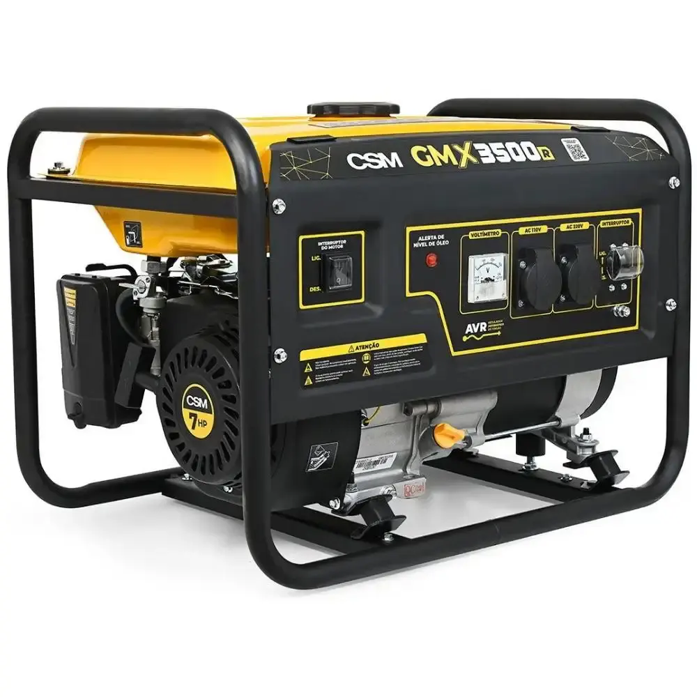 Gerador portátil a gasolina 3 KVA 4T AVR 110V/220V GMX3500R CSM — fotografia de referência