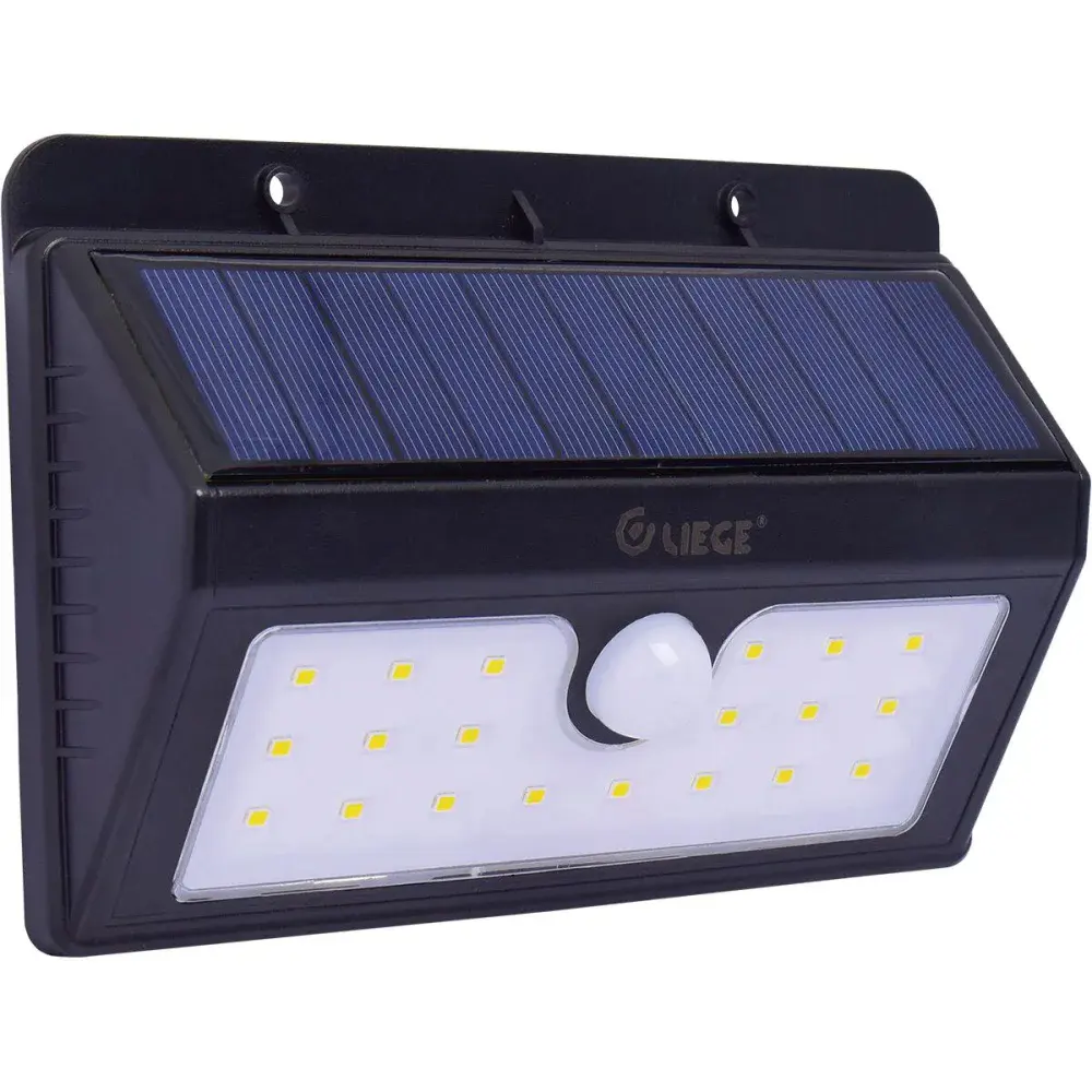 Luminária solar de parede com 20 leds Liege — fotografia de referência