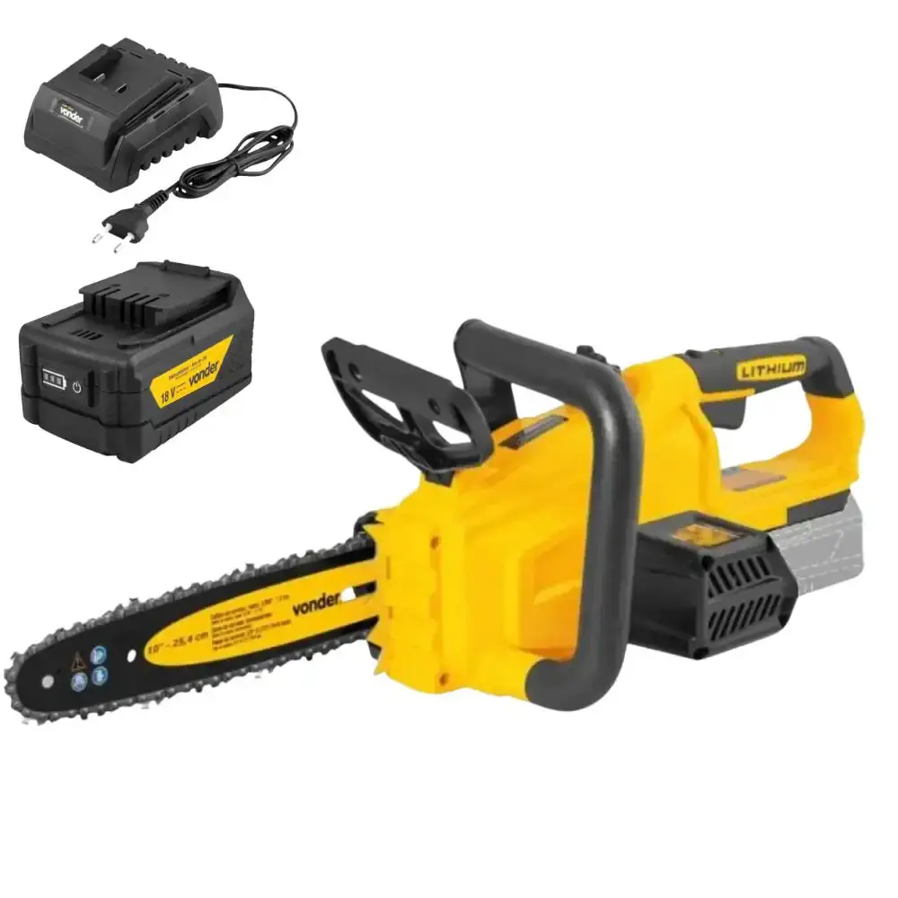 Motosserra à bateria 18V com bateria 4AH e carregador bivolt Vonder