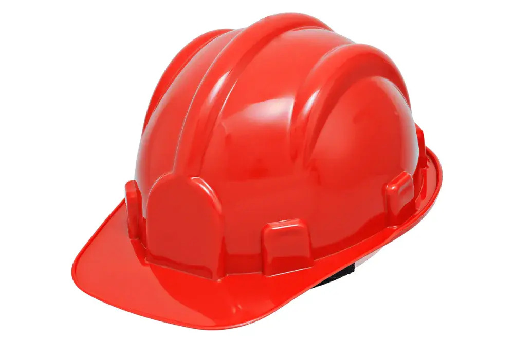 Capacete construção com carneira vermelho delta plus Deltaplus — fotografia de referência