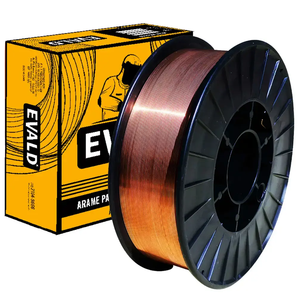 Arame para solda mig 1.2 MM rolo plástico 15 KG ER70S-6 Evald — fotografia de referência
