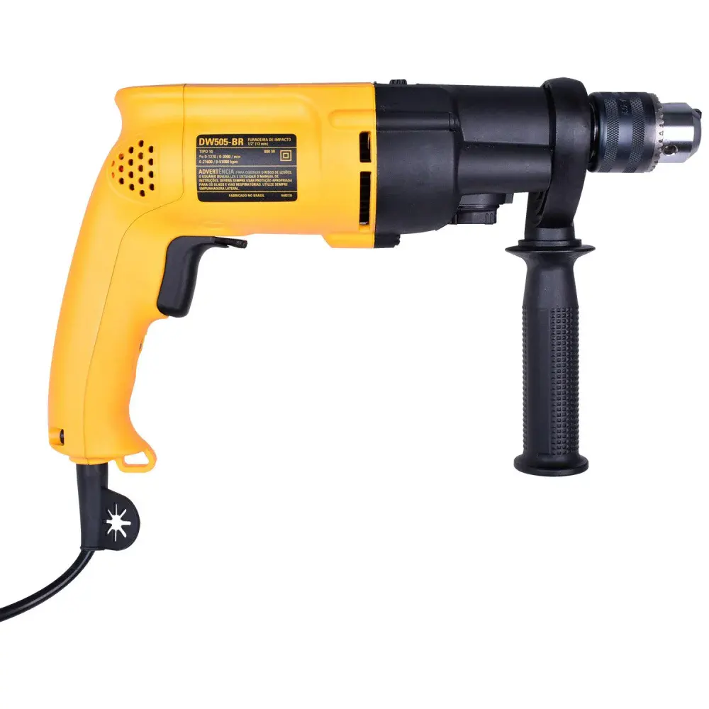 Furadeira de impacto 1/2 700W 2 vvr DW505 Dewalt - 127 volts — fotografia 3