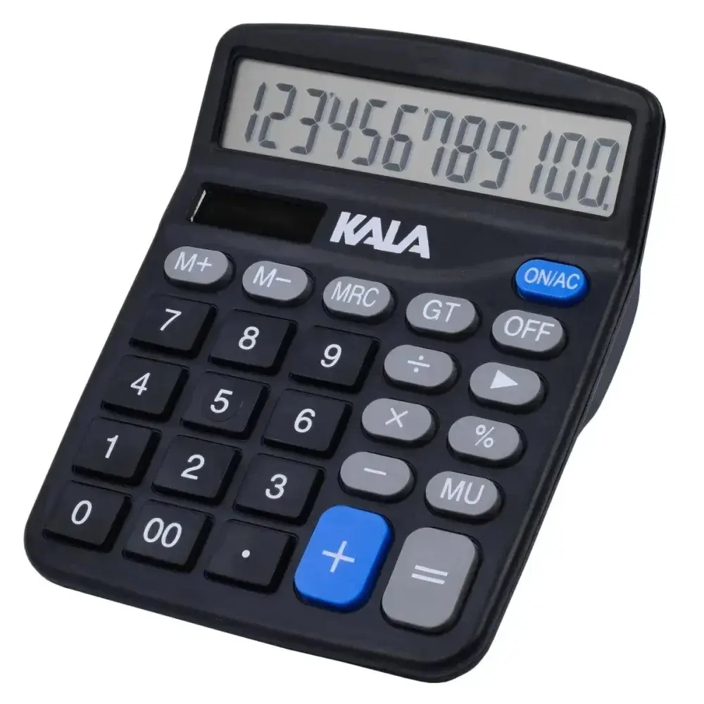 Calculadora de mesa solar e bateria 12 dígitos Kala — fotografia 3