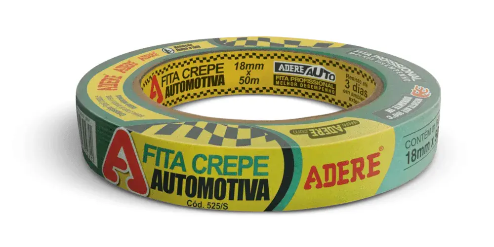 Fita crepe automotiva 18MMX50M verde Adere — fotografia 2
