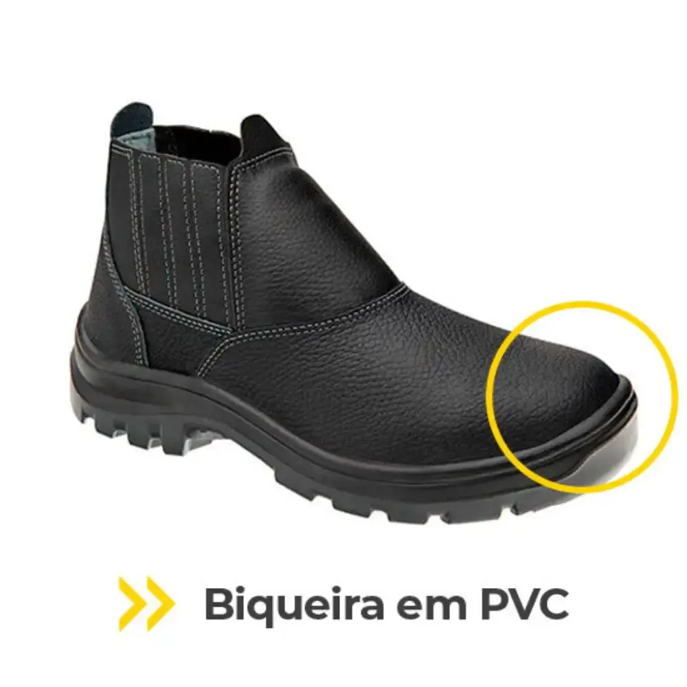 Botina de segurança ocupacional microfibra biqueira plástica 70B19 | 700196 preto Marluvas 39 — fotografia 9