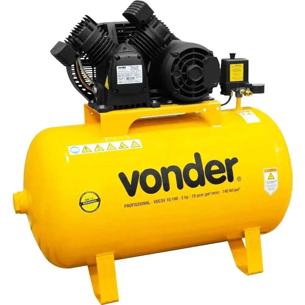 Compressor de ar VDCSV-10/100 2,0CV monofásico Vonder — fotografia de referência