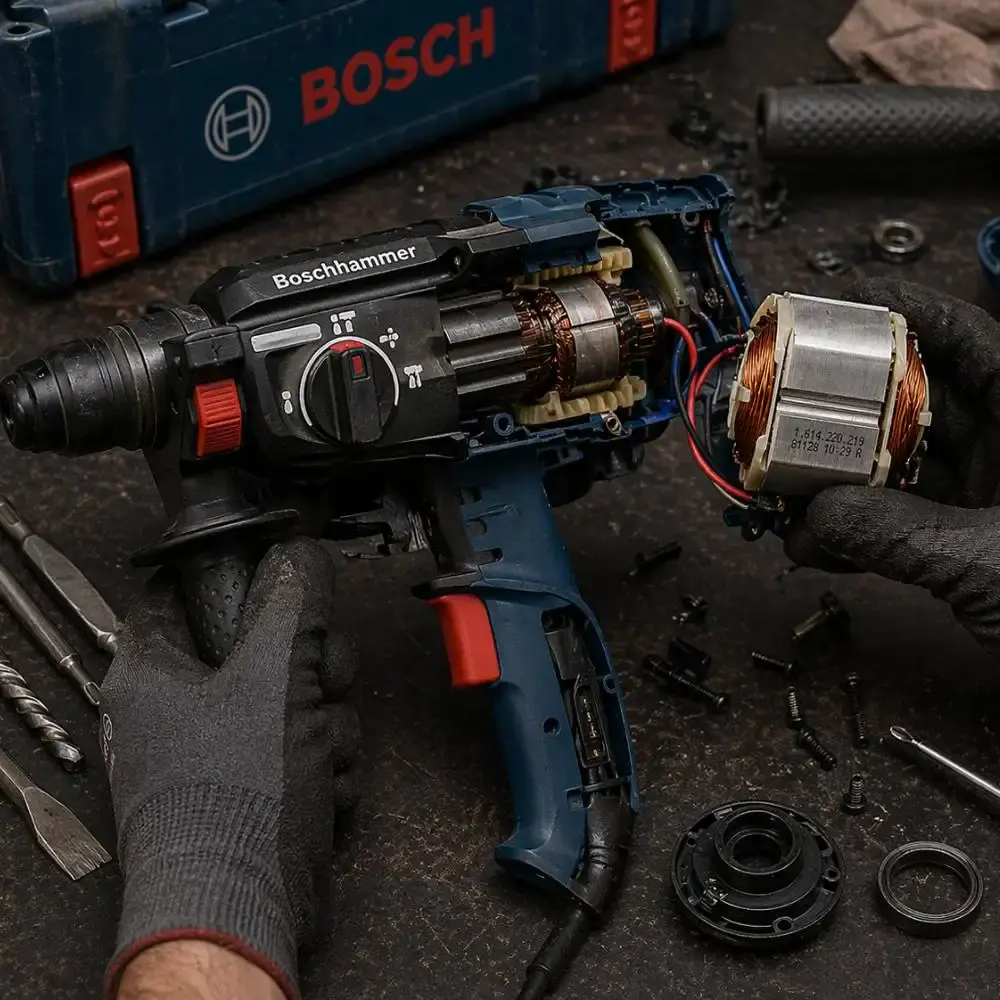Bobina estator para martelete GBH 2/20D 220V Bosch — fotografia 5