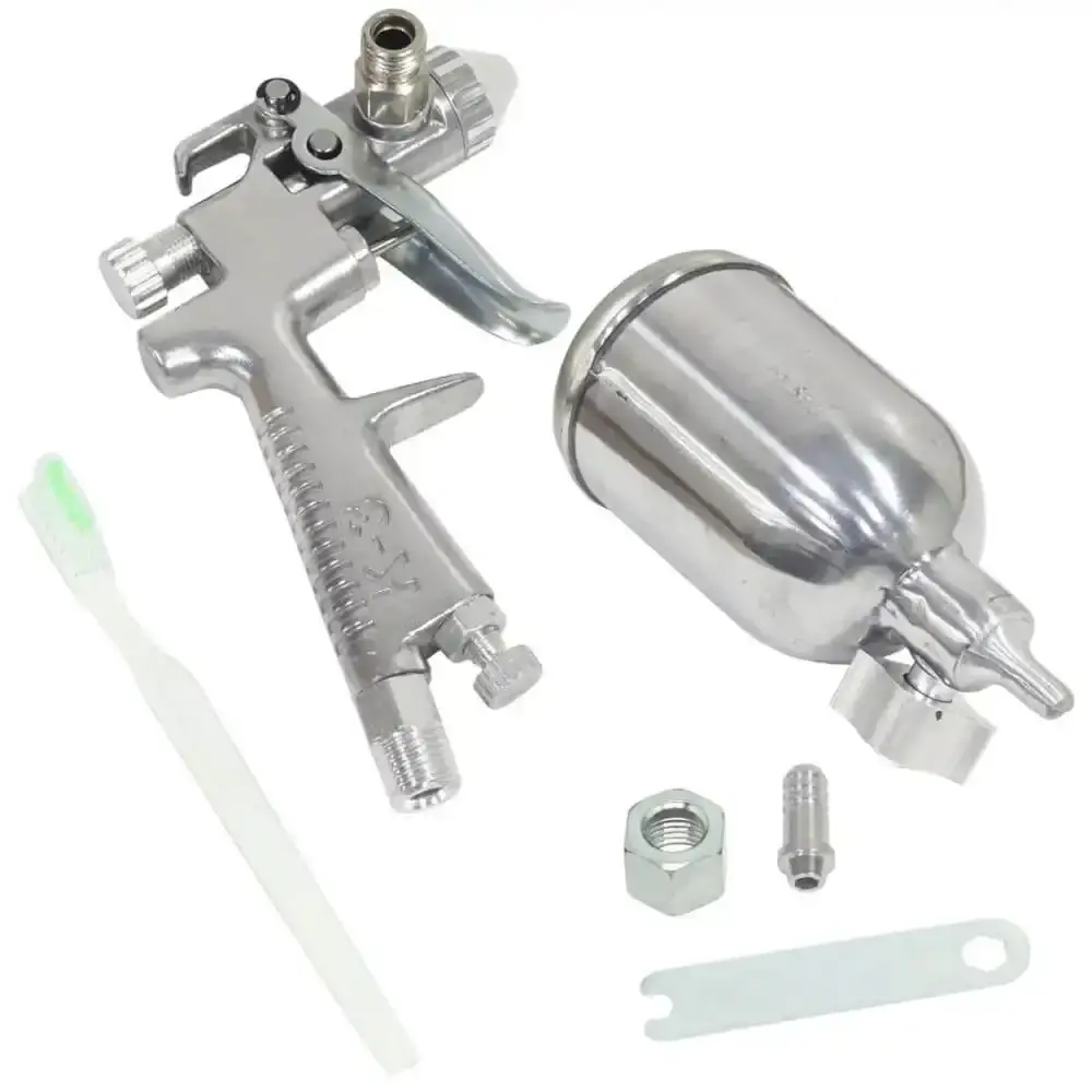 Pistola de pintura aerógrafo 0,5 MM 200ML alumínio EVPPA200-PR Evald — fotografia 4