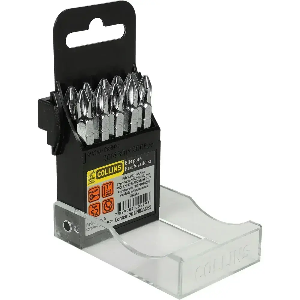 Bits PH2 1/4” ponta phillips dupla para parafusadeiras Collins — fotografia 7