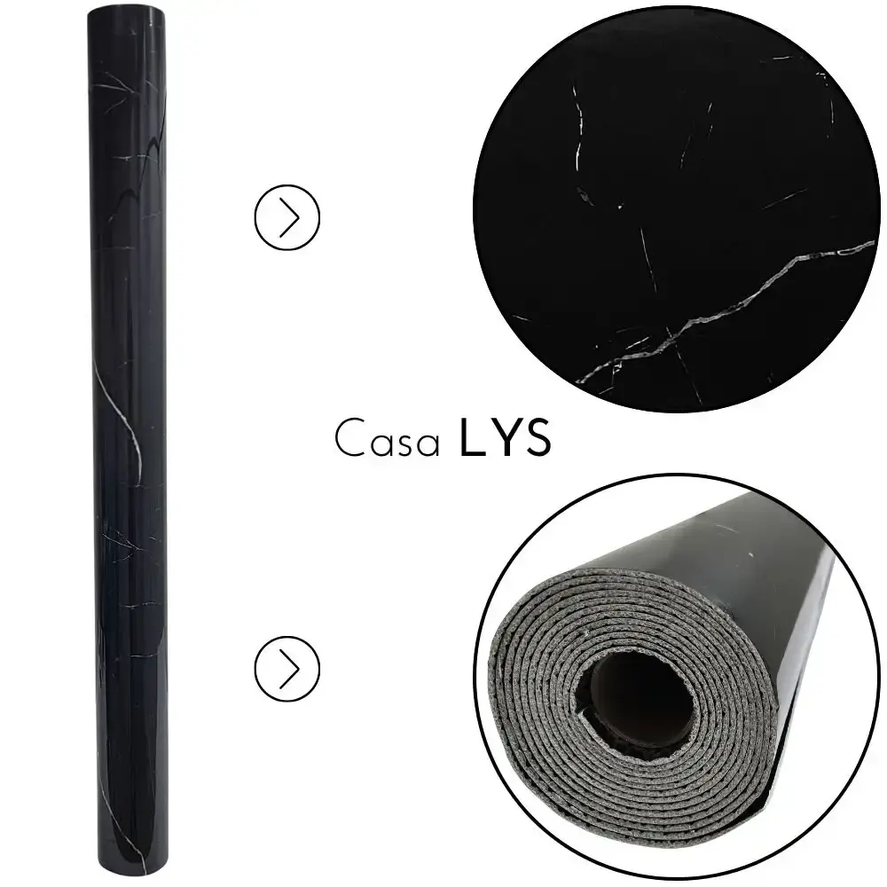 Papel de Parede Autoadesivo 3D Rolo de 1,2 x 3,0 Metros à Prova d’Água CASA LYS Preto — fotografia 10