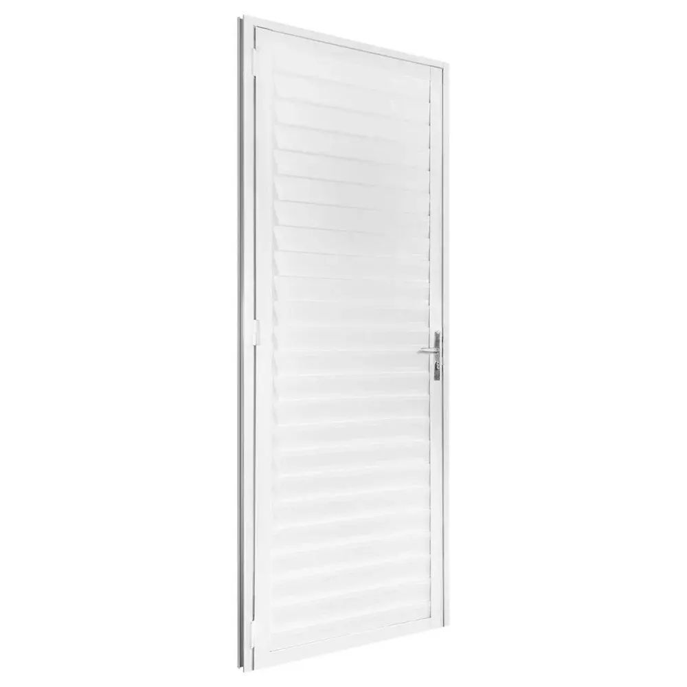 Porta veneziana em alumínio branco 210X80CM Aluvid