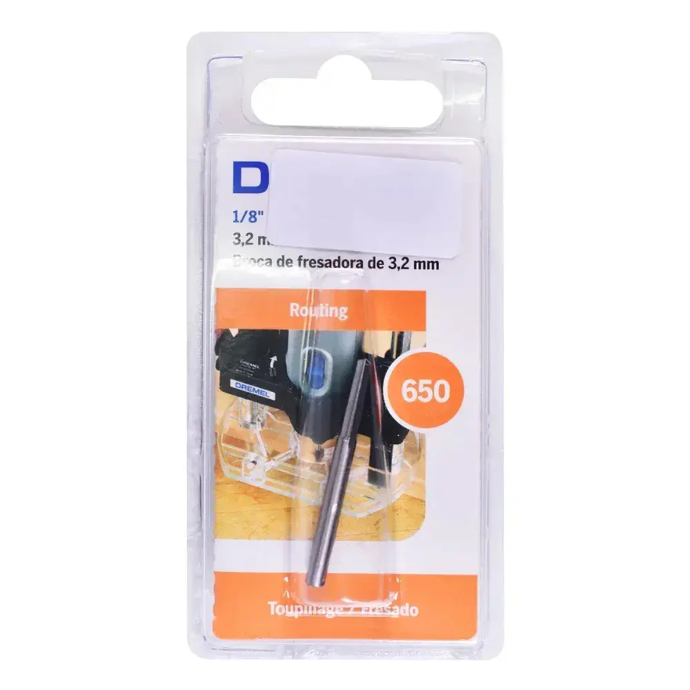 Fresa tipo cilindro de aço rápido 3,2MM 1/8 650 Dremel — fotografia 10