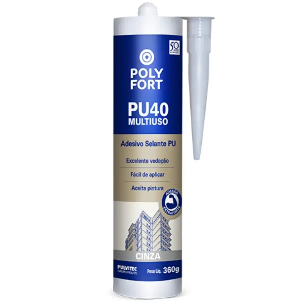 Adesivo selante multiuso PU40 cinza 360G Pulvitec