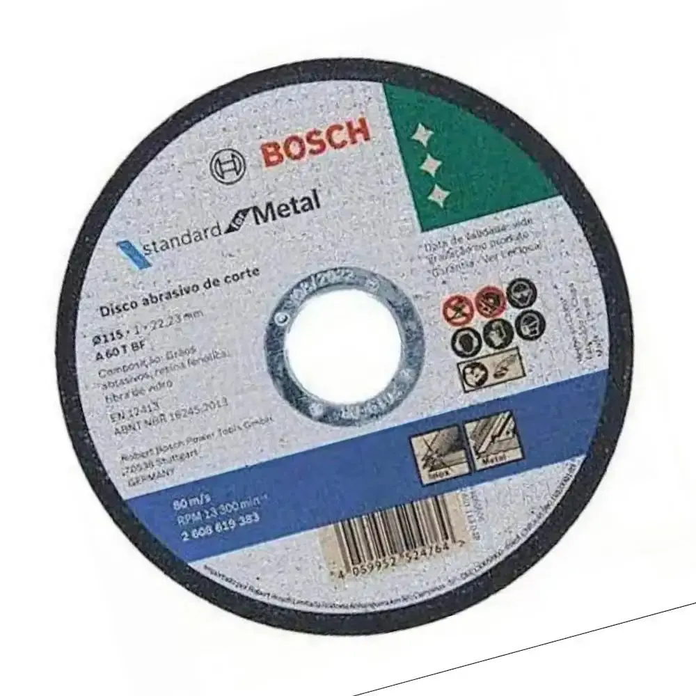 Disco de corte 4.5 polegadas para aço inox kit com 10 peças Bosch — fotografia 5