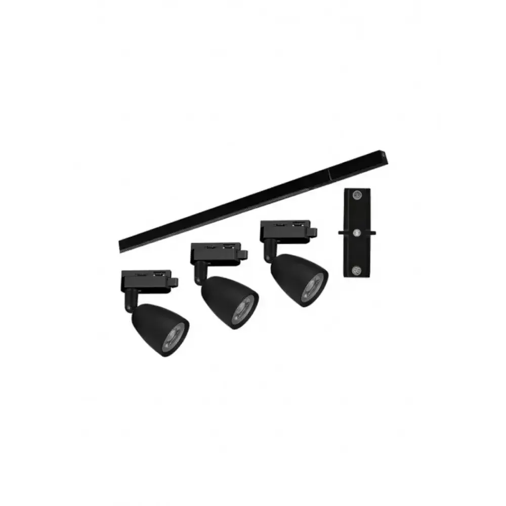 Kit trilho led MR16 3X6W 6500K preto biv Taschibra — fotografia 2
