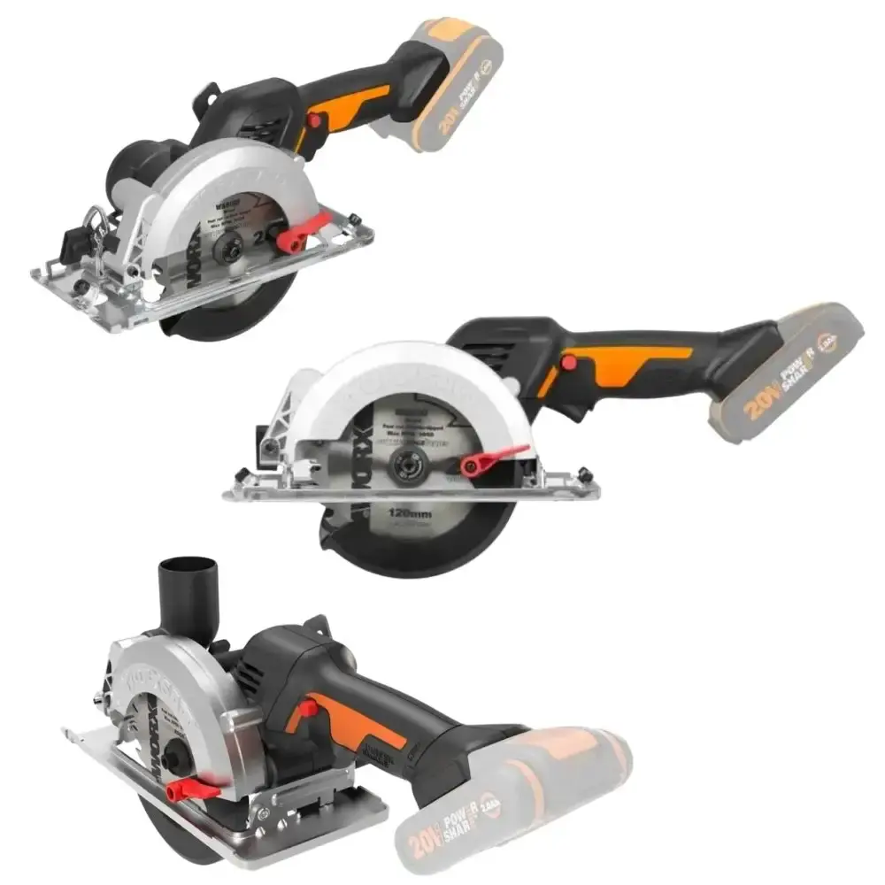 Parafusadeira e furadeira de impacto brushless 1/2POL com 2 baterias e carregador serra circular 20V worx Positec — fotografia 4