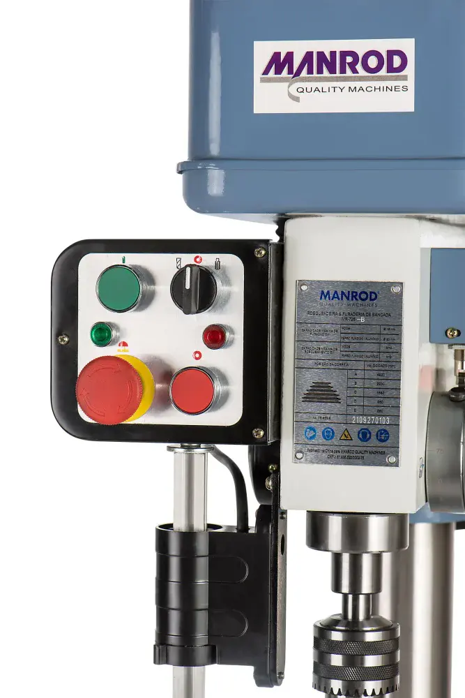 Furadeira rosqueadeira de bancada MR-726 220V trifásico Manrod — fotografia 7