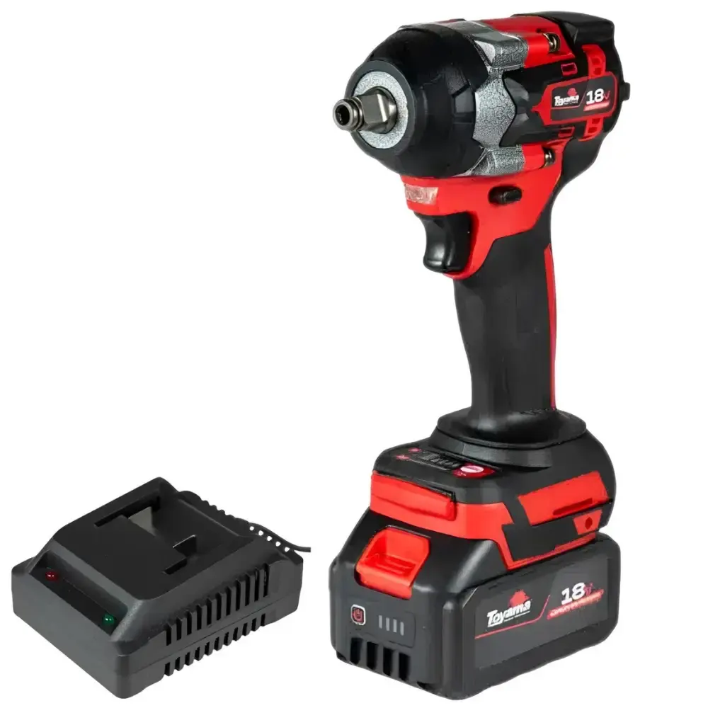 Chave de impacto 1/2 POL com bateria 18V e carregador bivolt Toyama