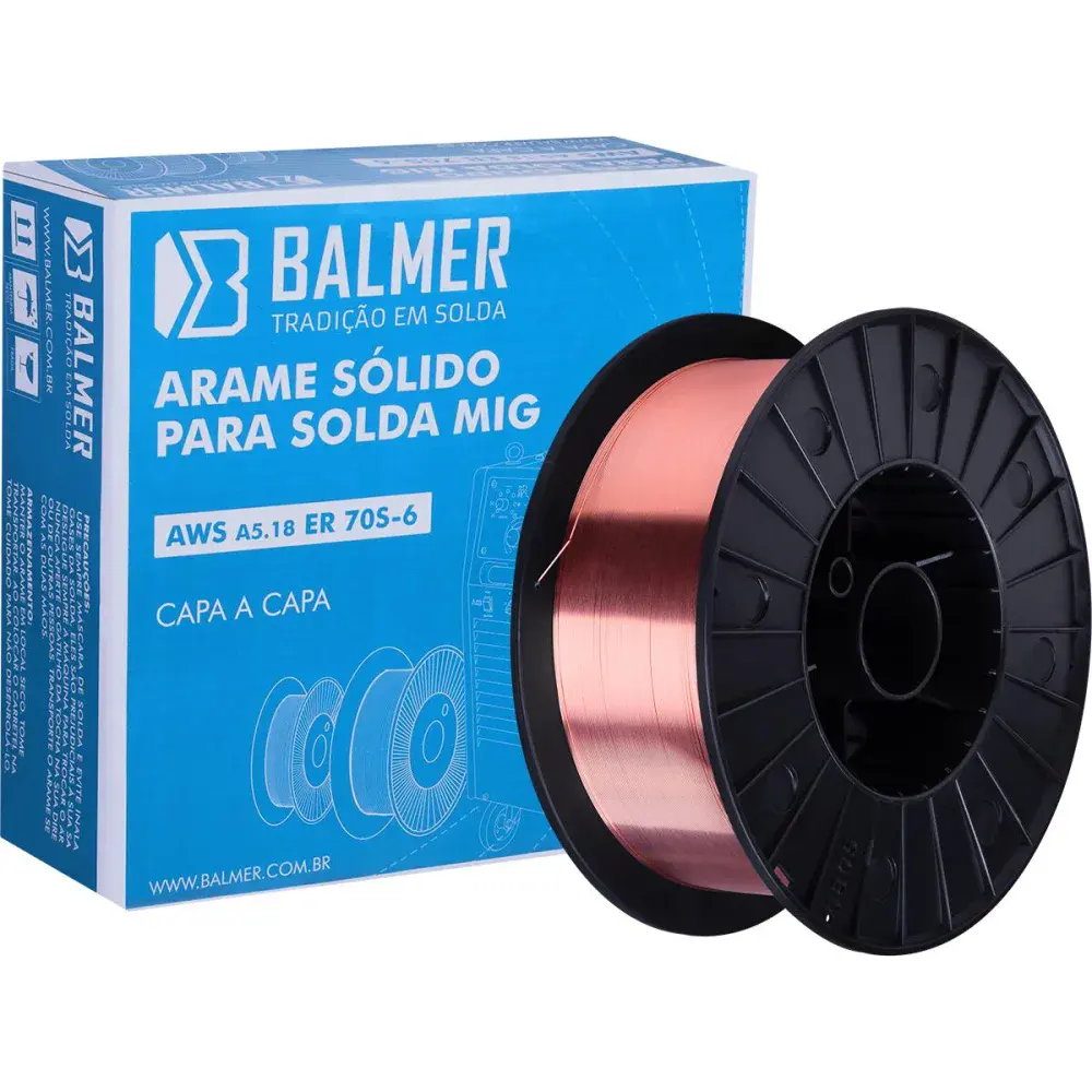 Arame para solda mig capa-capa 0,8MM 15KG Balmer — fotografia de referência