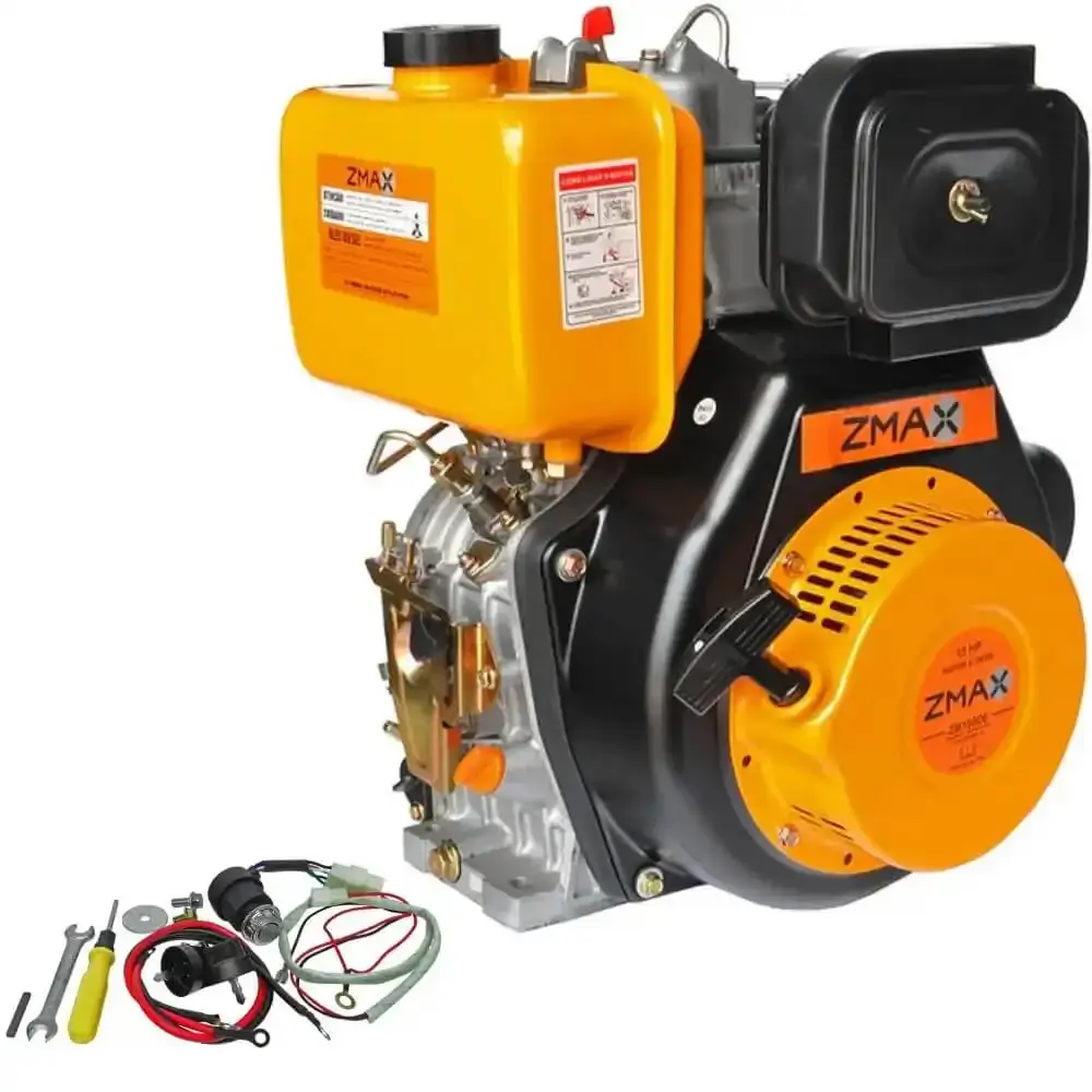 Motor a diesel 15HP 499CC 4T partida elétrica ZM150DE Zmax — fotografia 4