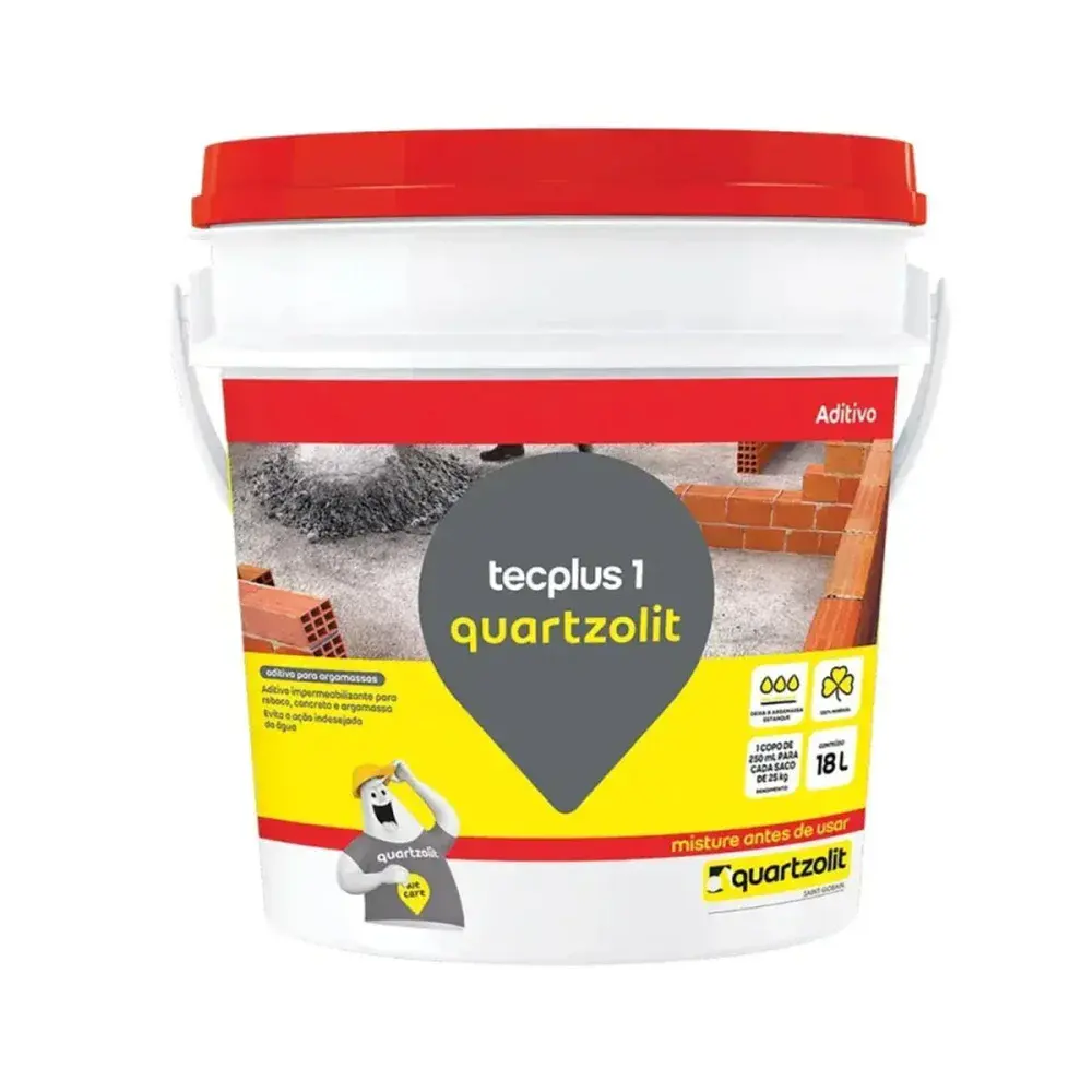 Impermeabilizante tecplus 1 branca leitosa 18L Quartzolit