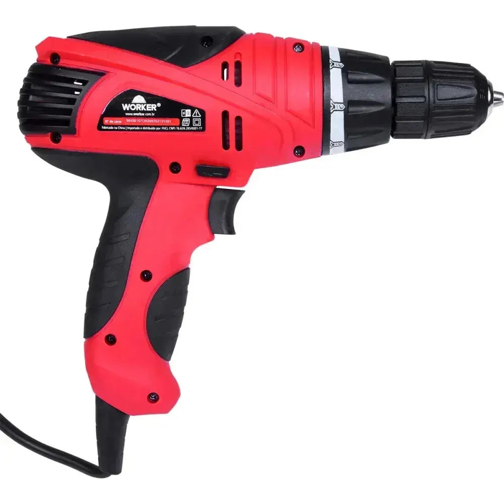 Furadeira parafusadeira 3/8” 10MM 280W 220V FPW300 Worker — fotografia 4