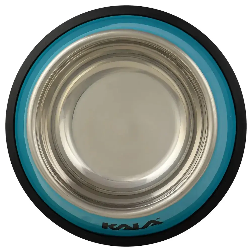 Tigela para pets em aço inox azul 15CM Kala — fotografia 6