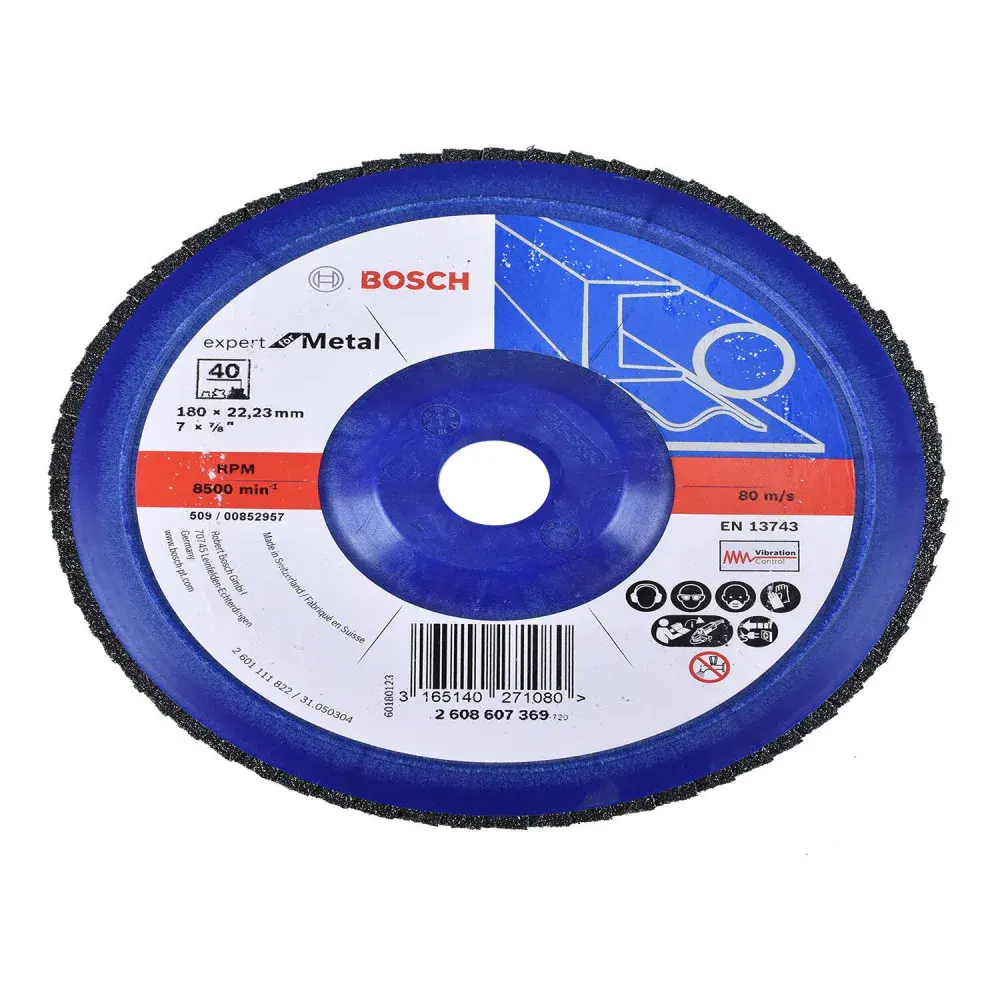 Lixa disco flap 180MM G40 professional for metal da Bosch — fotografia 3