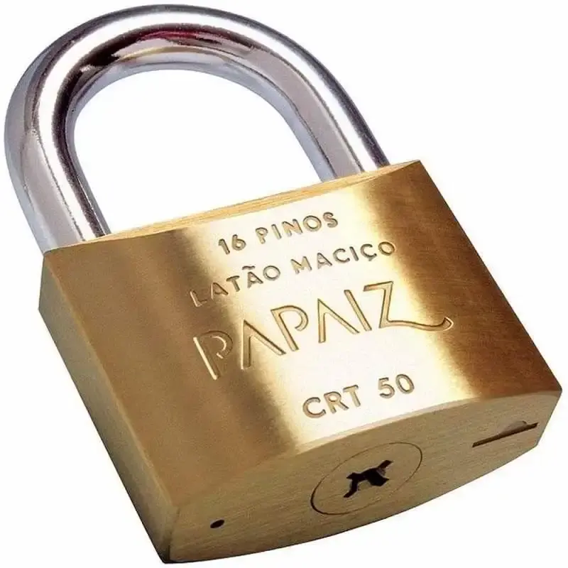 Cadeado N°50 latão tetra chave 0101500CX Papaiz