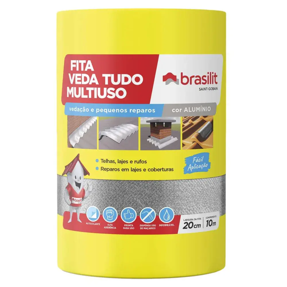 Manta autoadesiva impermeabilizante 20CM x 10M Brasilit — fotografia 3