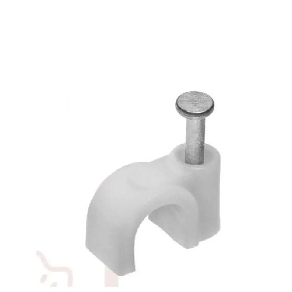 Grampo circular branco 8MM 1 prego 100 peç Liege — fotografia de referência