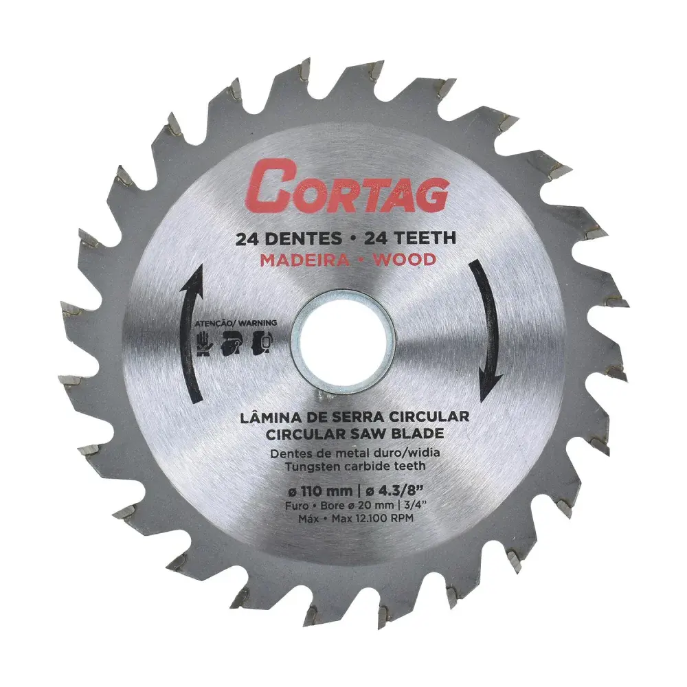 Disco de serra circular com dentes de metal 110X20MM Cortag — fotografia de referência