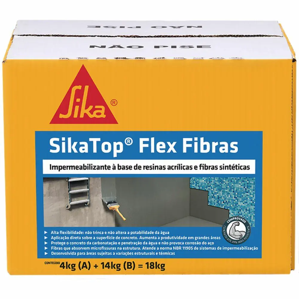 Impermeabilizante sikatop flex fibras 18KG da Sika — fotografia de referência