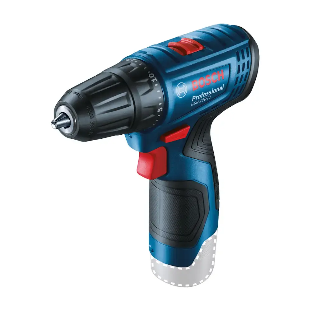 Parafusadeira furadeira 12V sem bateria e sem carregador GSR-120 LI Bosch — fotografia de referência