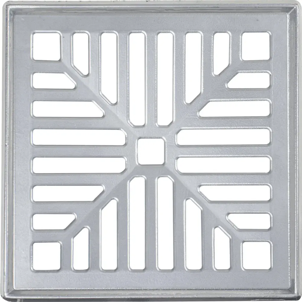 Grelha de alumínio 20X20 cm com porta grelha polido Liege — fotografia 5