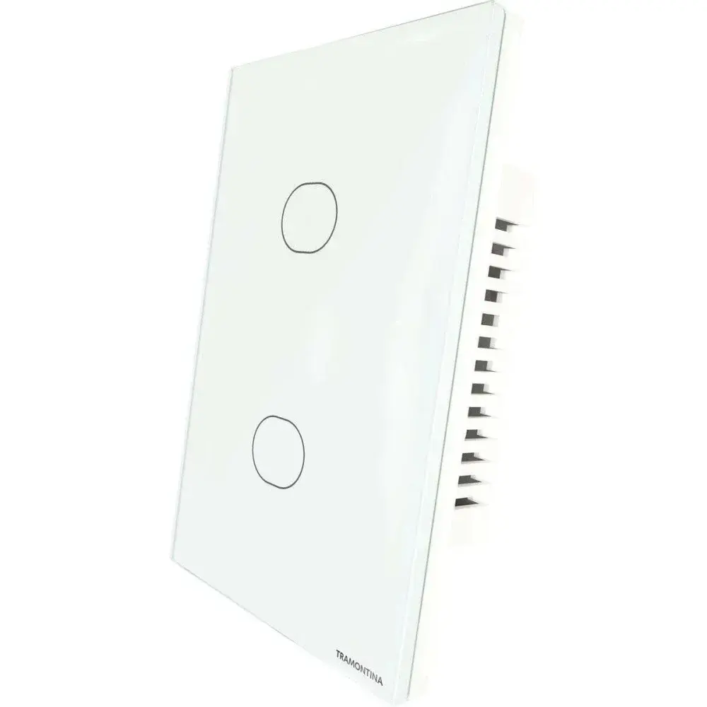 Interruptor touch smart branco com 2 canais Tramontina — fotografia 5