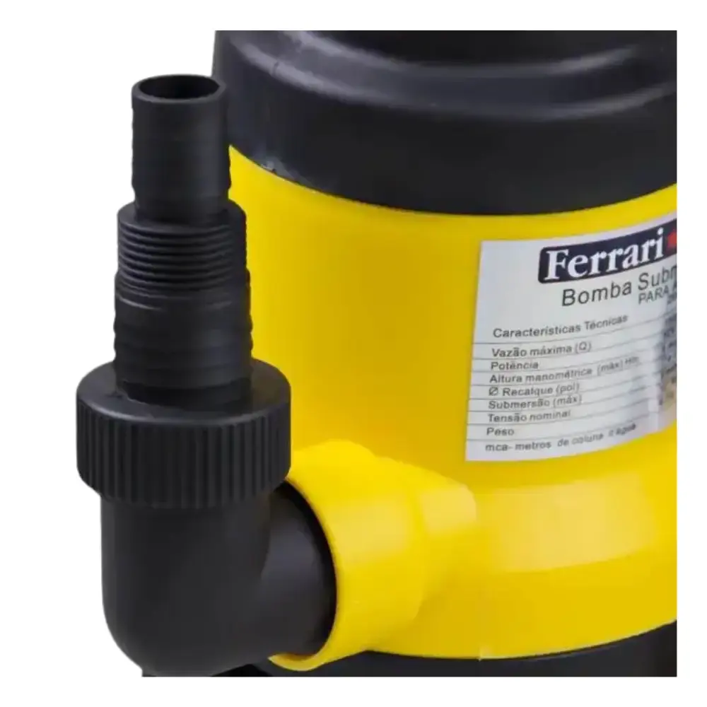 Bomba submersível para água suja 1,0 CV premium mono ZXW750-A Ferrari 220 V — fotografia 3