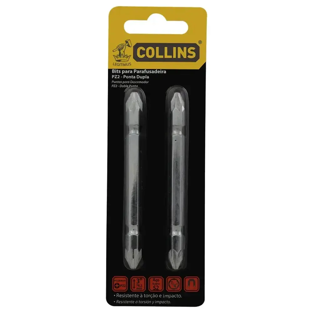 Bits para parafusadeira com ponta dupla 3”76,20MM Collins — fotografia de referência