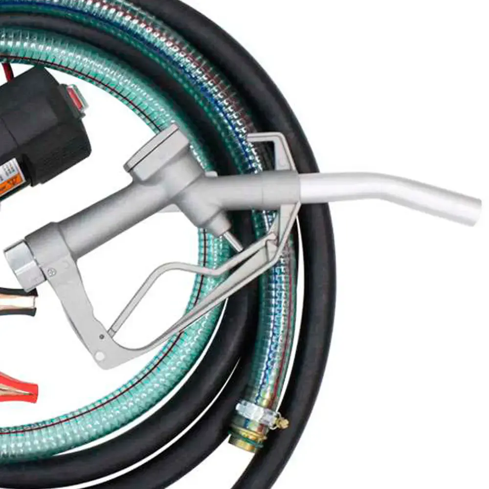 Bomba para óleo diesel elétrica 12V 40L/MIN com mangueira e bico abastecimento 4831 Bremen — fotografia 4