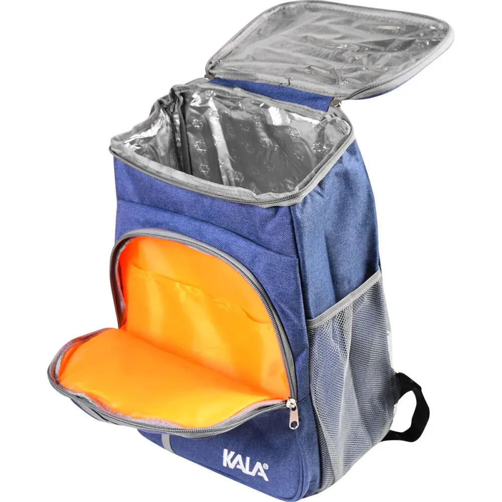 Mochila térmica com 2 bolsos frontais 18L azul Kala — fotografia 3