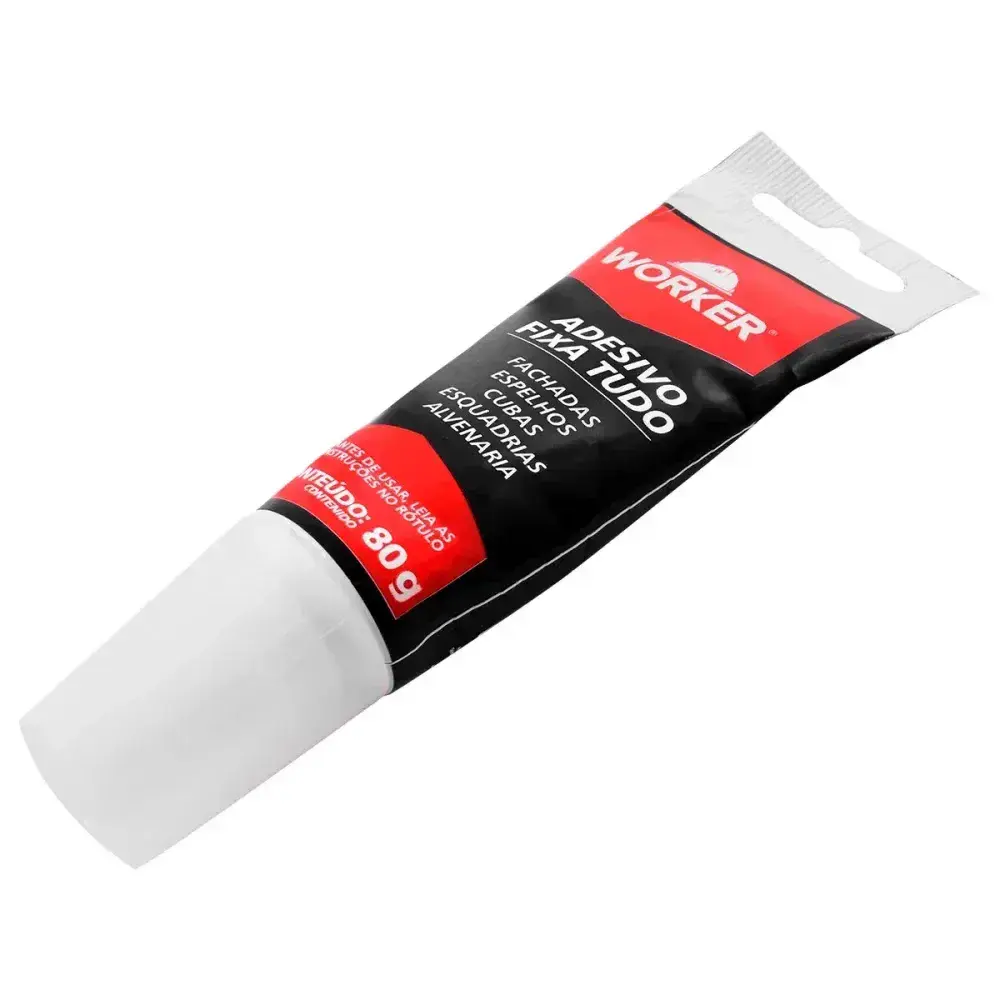 Adesivo branco fixa tudo poliuretano 80G Worker — fotografia 9