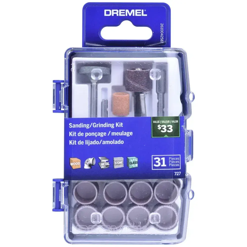 Kit para mini retífica 31 peç para lixar e afiar Dremel — fotografia 6