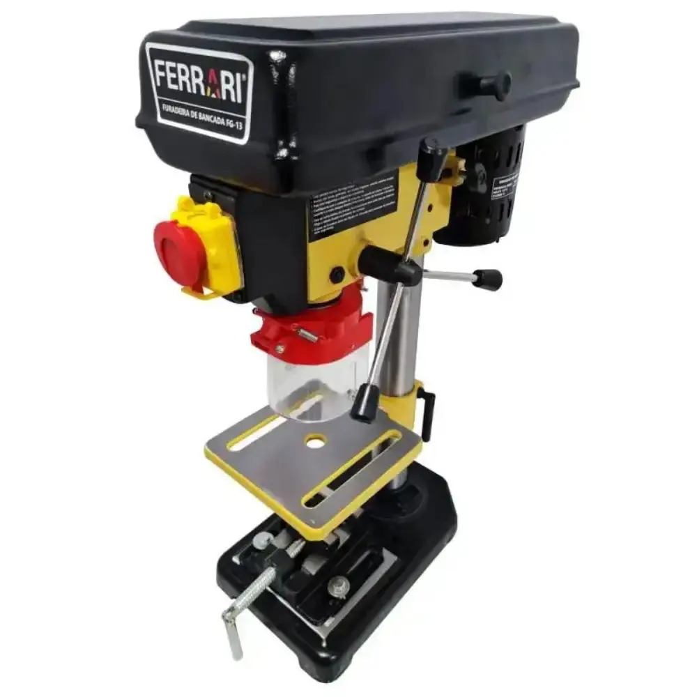 Furadeira bancada mandril 1/2 POL motor 350W com morsa FG13CM Ferrari 220 V — fotografia 5