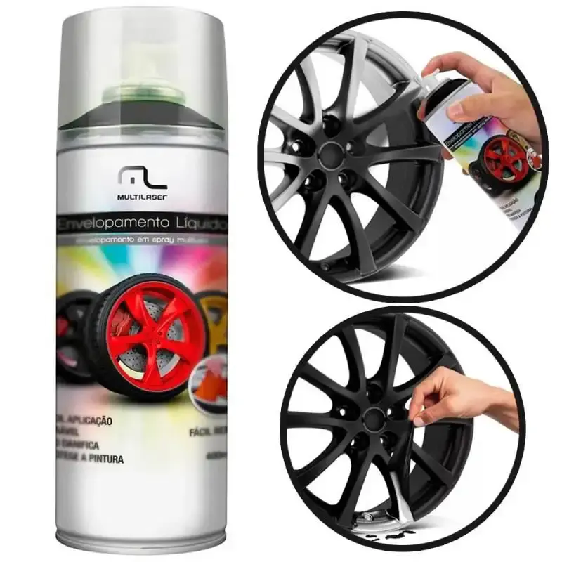 Spray de envelopamento líquido preto fosco AU420 Multilaser — fotografia de referência