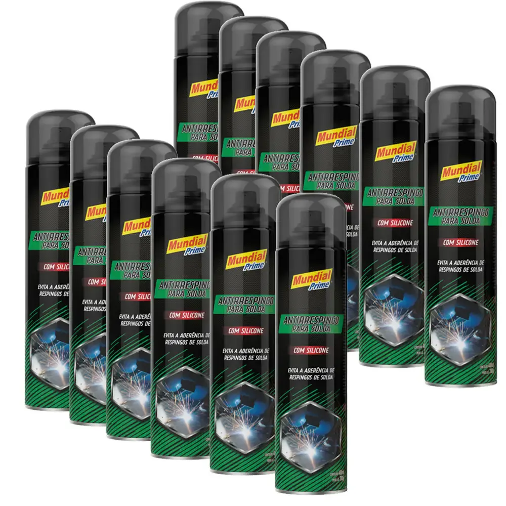 Anti Respingo Spray p/ Solda COM Silicone 400ml AE03000009 12 unidades Mundial Prime — fotografia de referência